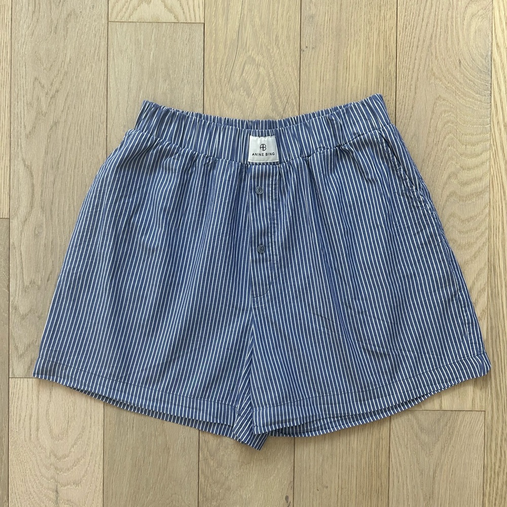Blue Striped Shorts